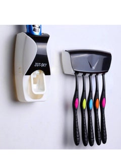 اشتري Automatic Toothpaste Dispenser For 5 Toothbrush Holder, Bathroom Products Wall Mount (Assorted Color) في مصر