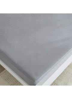 Buy Derby Solid Microfiber Olympic Queen Fitted Sheet 160 X 200 X 25 Cm in UAE