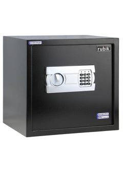 Buy Safe Box, Digital Lock with Key, Large Capacity, Suitable for Home Office, Protects Cash Money Documents (35x38x30cm) Black in UAE