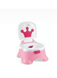Buy 3-In-1 Royal Baby Potty Step Stool - Pink in UAE