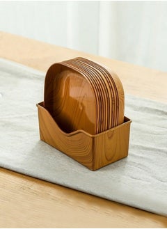 Buy Wooden Grain Dinnerware, Reusable and Eco-Friendly Dinnerware for Appetizers, Desserts, and Salads in Saudi Arabia