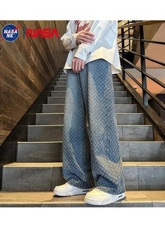 Buy New Trendy Straight Leg Casual Pants High Street Long Jeans in UAE