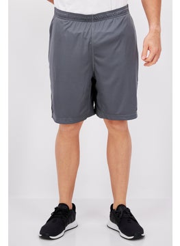 اشتري Men Sportswear Brand Logo Training Short, Grey في الامارات