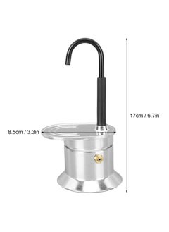 اشتري Single Tube Moka Pot 1 Cup 50ml Aluminum Alloy Spout Stovetop Italian Coffee Maker for Outdoor Travel Party في مصر