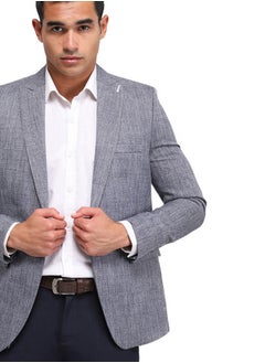 Buy Self Patterned Regular Fit Blazer in Egypt