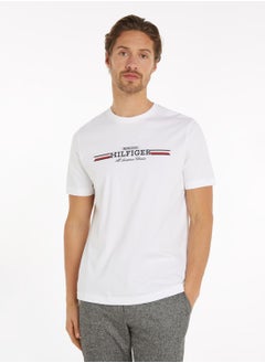 Buy Chest Stripe Logo Crew Neck T-Shirt in Saudi Arabia