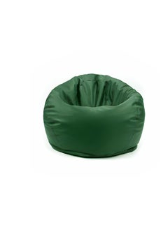 اشتري Faux Leather Bean Bag With Polystyrene Beads Filling - Forest Green, XS في الامارات