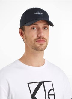 Buy Men's Mono Logo Print Cap - Polyester, Black in UAE