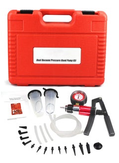 Buy Tool Brake Bleeder Kit, One Person Hand Vacuum Pump Automotive Tester One-Man Brake Clutch Fluid Extractor Master Cylinder Bleeder Kit with Adapters Case in UAE