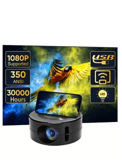 Buy Portable Home Mini USB Projector for iPhone only with Remote Controller Built-in Speaker,Audio Port, iOS Phone ipad USB Flash Driver Compatible, black in Saudi Arabia