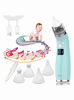 Buy Baby Nasal Aspirator, Electric Nose Suction with 4 Silicone Tips for Infants 3 Levels of Suction Music Soothing Function Rechargeable Portable Newborns, Toddlers, Clear Congestion in Saudi Arabia