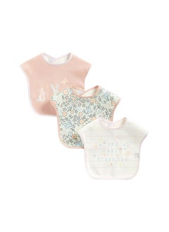 اشتري Pack Of 3 Baby Bib Front 100% Cotton Knitted Back 65% في الامارات