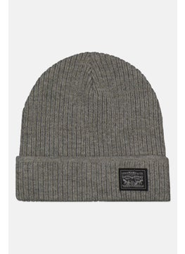 اشتري Men Ribbed Beanie, Grey في السعودية