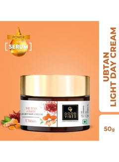 Buy Good Vibes Ubtan Insta Glow Day Cream - Brightening Face Moisturizer - Illuminate Your Skin - Deep Moisturising & Hydrating - Natural Exfoliant - No Paraben, Sulphate & Mineral Oil - 50 Gm in UAE