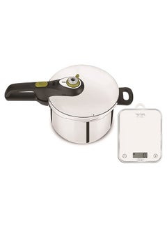 اشتري Secure Neo Pressure Cooker 8 L (P2534442) + Optiss Kitchen Scale White (Bc5000V2) في الامارات