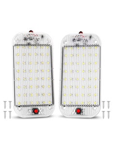 Buy Dome Light for RV Interior, 48LED 800LM Ultra Bright 12 Volt LED White Lights, RV Ceiling Light with Switch Control, Ideal for Car Van Truck Camper Lorry Motorhome Boat(2 Pack) in Saudi Arabia