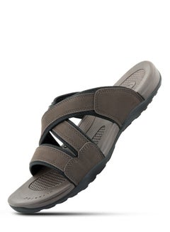 Buy Slippers for Men | Arabic Style Slide-on | Series - ARBA-01 Brown in UAE