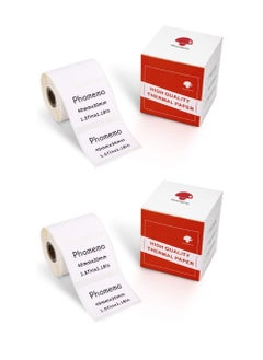 Buy Pack Of 2 Roll Labels For Phomemo M110 M120 M200 M220 Label Maker Printer Self-Adhesive Labels 1.57x1.18 Inches 40X30MM Per Roll 230 Pcs in UAE