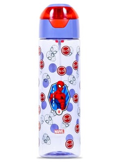 Buy Marvel Spider-Man Tritan Water Bottle With Spray - Blue (750ml) in Saudi Arabia