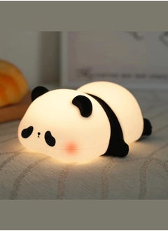 Buy Cute Panda Night Light, Soft Silicone Squishy, LED Novelty Lamp, 3 Level Dimmable Nursery Nightlight, Rechargeable, Bedside Touch Lamp for Breastfeeding, Toddler Baby Kids Decor in UAE