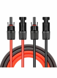 اشتري Solar Panel Extension Cable, Solar Panel Adapter with Female and Male Waterproof Connector, 10FT 10AWG Extension Cord for Power Generation (Red, Black) في السعودية