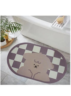 Buy Cartoon Graphic Super absorbent soft non slip quick drying floor Bath Mat in Saudi Arabia
