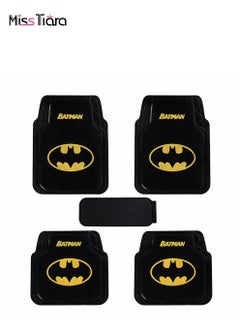 Buy 5-Piece Latex Universal Fit Car Mat Set with Batman Theme Pattern in UAE