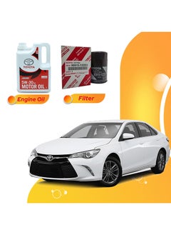 اشتري Camry V6 6 Liters 5W30 Toyota Oil And Original Filter في الامارات