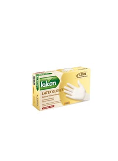 Buy Falcon Latex Gloves (S) Powder Free - 100 Pieces in UAE