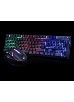 Buy GTX300 Wired Gaming Keyboard Mouse Combo with Rainbow LightGTX300 black word glow GTX300 black word glow in Saudi Arabia