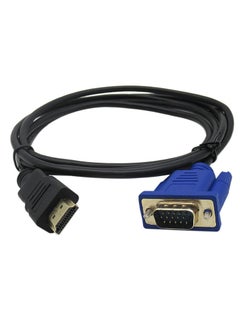 اشتري HDMI to VGA Adapter Cable 6ft/1.8m Gold-Plated 1080P HDMI Male to VGA Male Active Video Converter Cord for Notebook PC DVD Player Laptop TV Projector Monitor Etc في السعودية