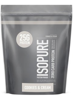 Buy Natures Best Isopure, Whey Protein Isolate , Zero Carb Protein Powder, Cookies & Cream, 1 lb (454 g) in UAE