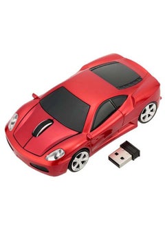 Buy Wireless 3D Car Shape USB Mouse Red/Black in Saudi Arabia