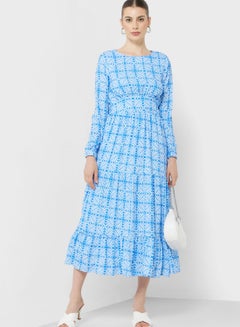 Buy Tiered Printed Dress in UAE