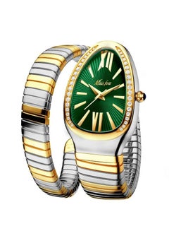 Buy Luxury Gold Snake Watches Women Fashion Brands MISSFOX Diamond Quartz WristWatch Waterproof AAA Clock Lady Hot Gift in UAE