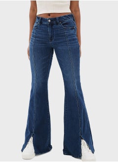 Buy High Waist Flared Jeans in Saudi Arabia