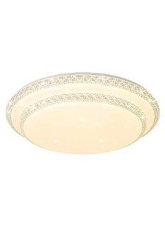 اشتري Double Layer White Crystal Ceiling Lamp, 3 Colour Changing Warm Natural Cool White For Bedroom Livingroom Hallway Kids Study Office Lounge Dining في الامارات