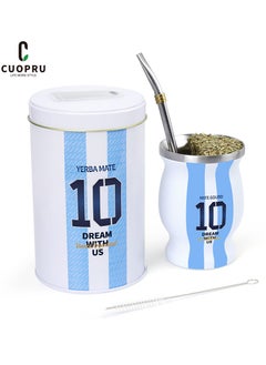 Buy Premium Yerba Mate Gourd Set Argentina Captain No.10 Cup in UAE