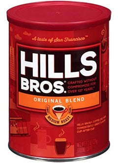 اشتري Hills Bros Original Blend Ground Coffee, Medium Roast, 11.3 Oz. Can Full-Bodied Classic Rich Coffee Taste, Balanced for Optimum Caffeine في الامارات