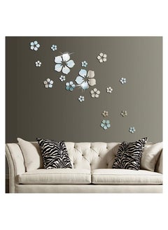 Buy Acrylic Mirror Wall Sticker Decal Self Adhesive Mirror Wall Decor Removable Mirror Decor 3D Flower DIY Wall Sticker for Home Living Room Bedroom Decor 3D Flower DIY Wall Decoration in UAE