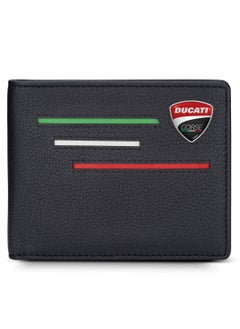 Buy Ducati Corse Scudetto Black Genuine Leather Wallet For Men - DTLGW2200201 in Saudi Arabia