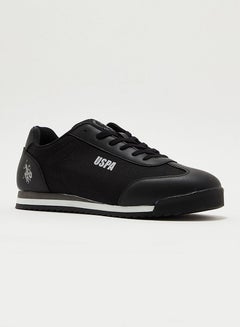 Buy Men's Low Top Printed Sneaker In Black in UAE