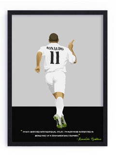 اشتري Ronaldo Nazario Real Madrid Framed Poster 30x40cm - R9 Football Memorabilia, Wall Art, Soccer Collectible, Gift for Fans في الامارات