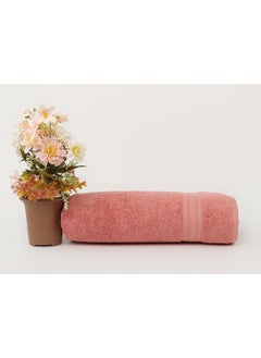 اشتري HARMONY TOWELS - 650 GSM - 100% Cotton Terry -Bath Sheet 80x160 cm-Premium Touch-Quick Dry - Super Absorbent-Peach في الامارات