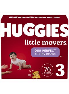 Buy Baby Diapers Size 3, 76 Ct, Huggies Little Movers in UAE