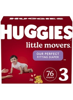 اشتري Baby Diapers Size 3, 76 Ct, Huggies Little Movers في الامارات