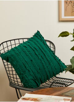 Buy Green Fringe Cushion With Insert in Saudi Arabia