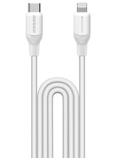 Buy 1-Link Flow [35W] USB-C to Lightning Cable 1.2 meter [MFI Certified] Fast Charge PD 3.0 - White in UAE