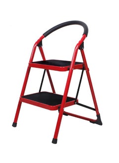 Buy Red ladder, 2 steps, red and black, 96x40 cm in Saudi Arabia