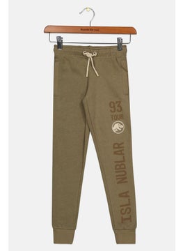 اشتري Kids Boy Graphic Jogger Pant, Olive في الامارات